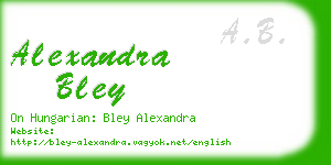 alexandra bley business card